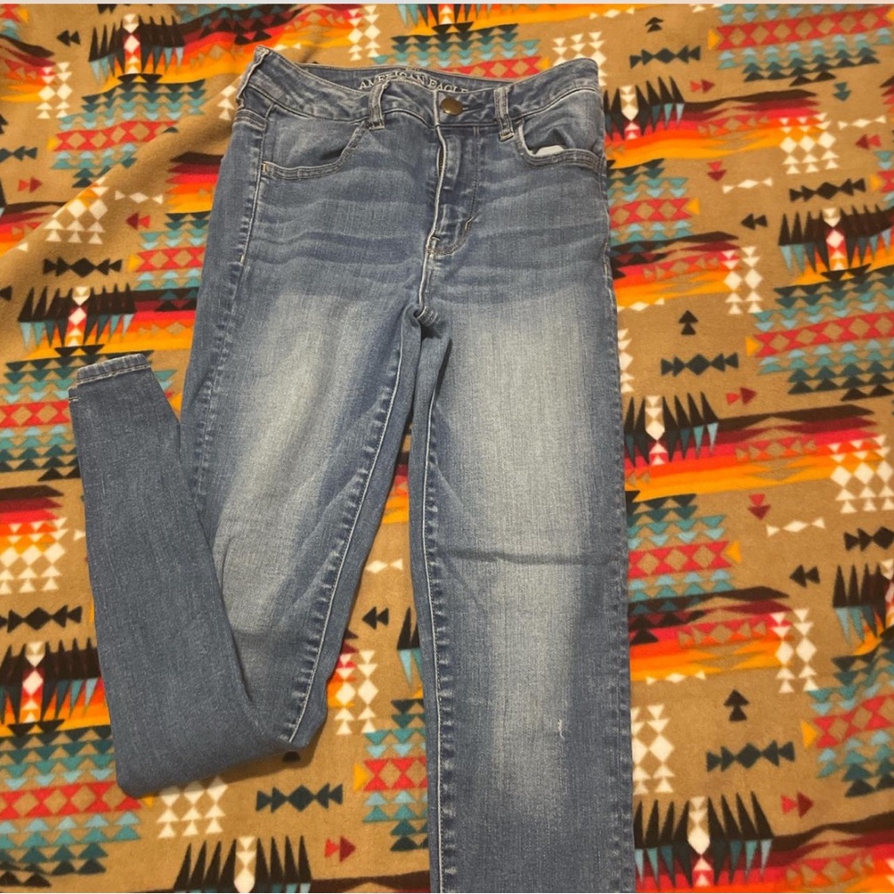 American Eagle Outfitters Blue Skinny Jeans Classic Style